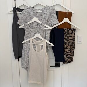 lululemon bundle: 4 leggings and 4 shirts